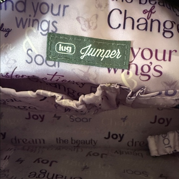 Lug Jumper 2 Carry-All Handbag/Crossbody Watercolor Butterflies New No tag - Picture 14 of 17